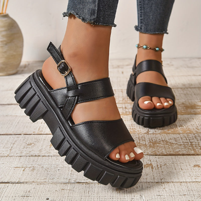 Women's Fashionable Comfortable Thick-Soled Leather Sandals