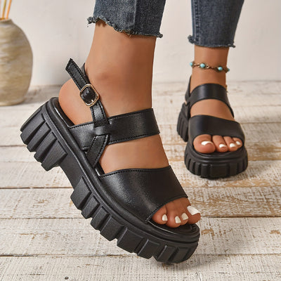 Women's Fashionable Comfortable Thick-Soled Leather Sandals