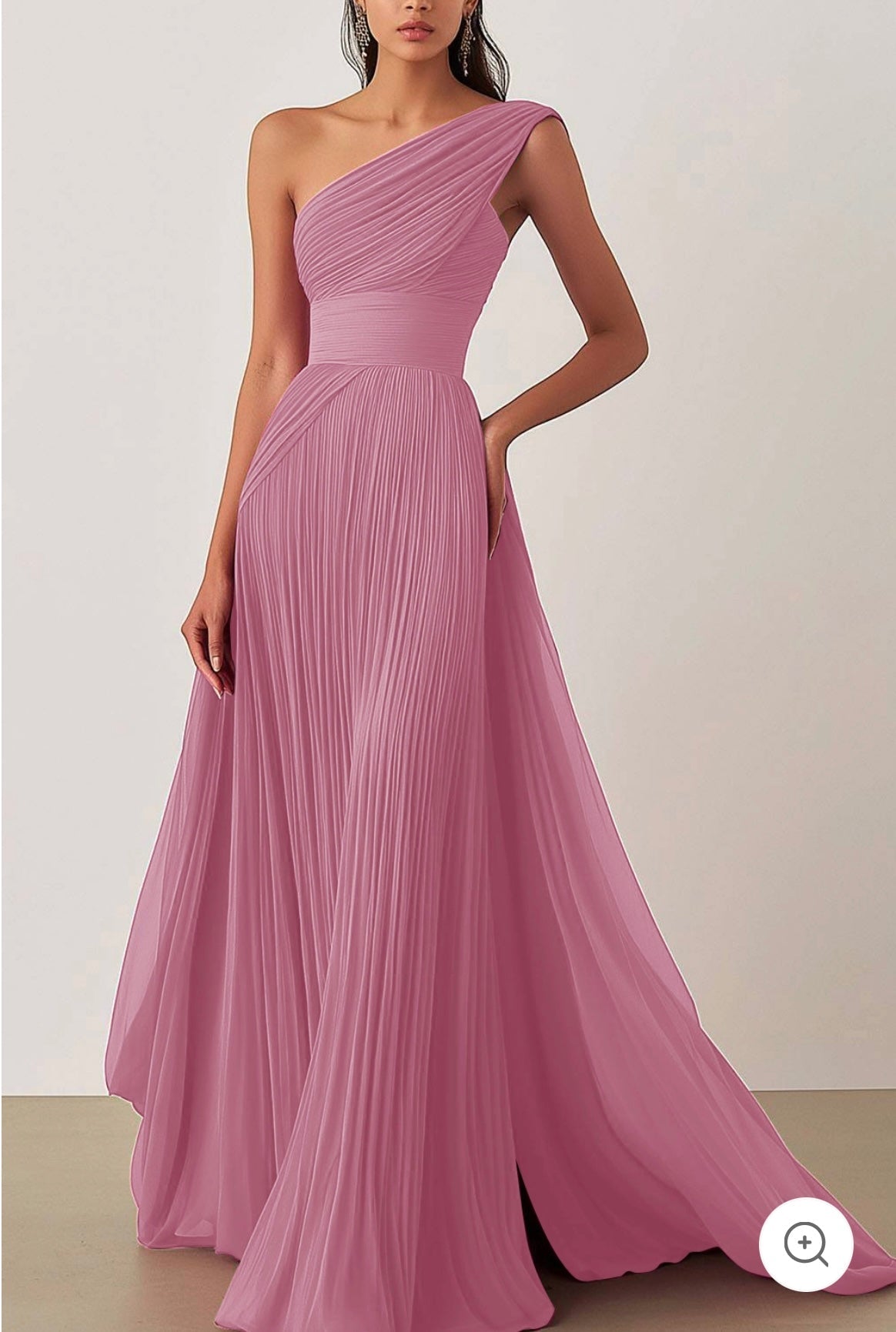 Ariella | One-Shoulder Pleated Evening Dress