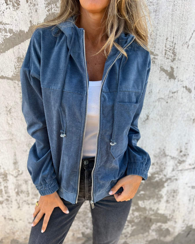 Karla  | Soft Jacket with Hood and Zipper