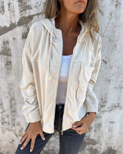Karla  | Soft Jacket with Hood and Zipper