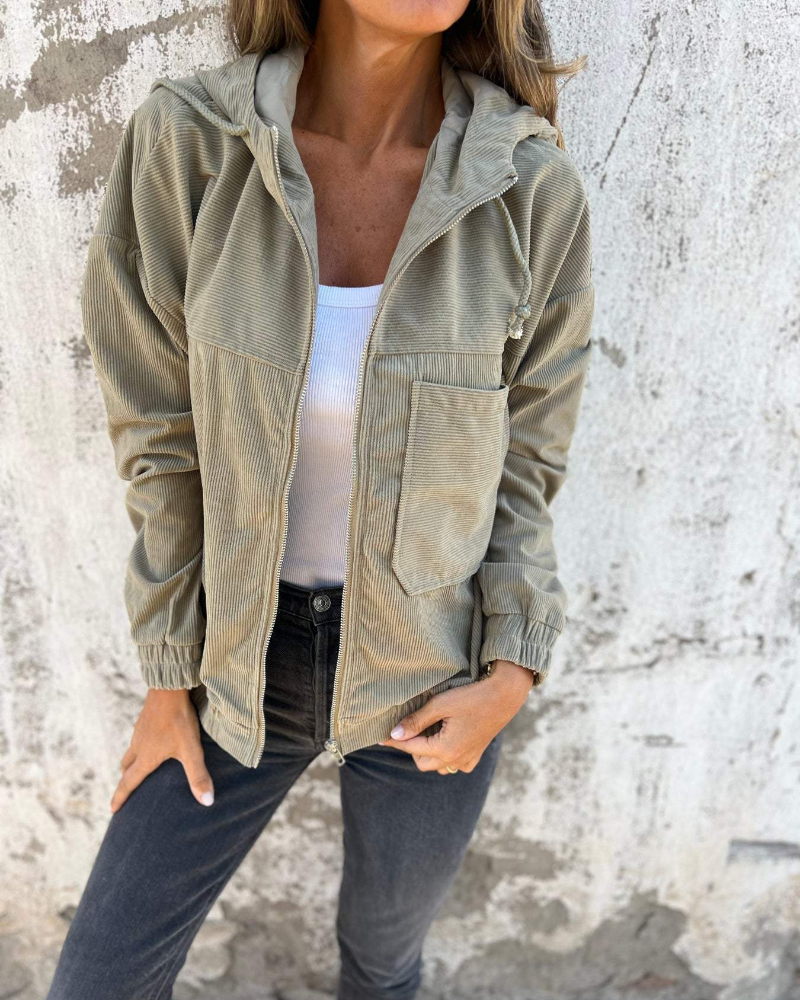 Karla  | Soft Jacket with Hood and Zipper