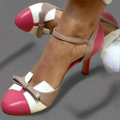 Bellarosa | Colorful sandals with bow and straps, round toe