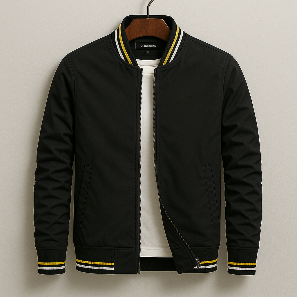 Brent | Stylish Striped Bomber Jacket