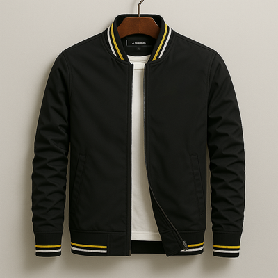 Brent | Stylish Striped Bomber Jacket