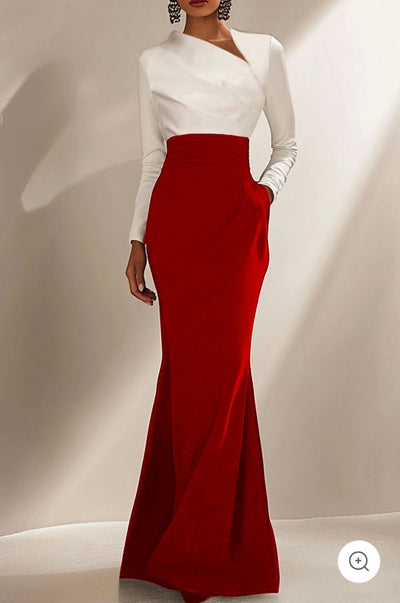 Valencia | Elegant Maxi Dress with Long Sleeves