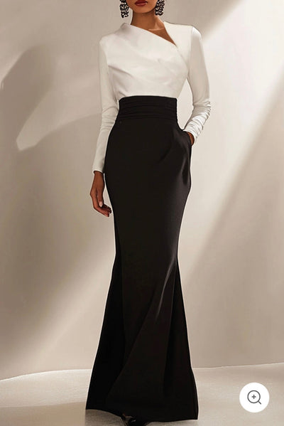 Valencia | Elegant Maxi Dress with Long Sleeves