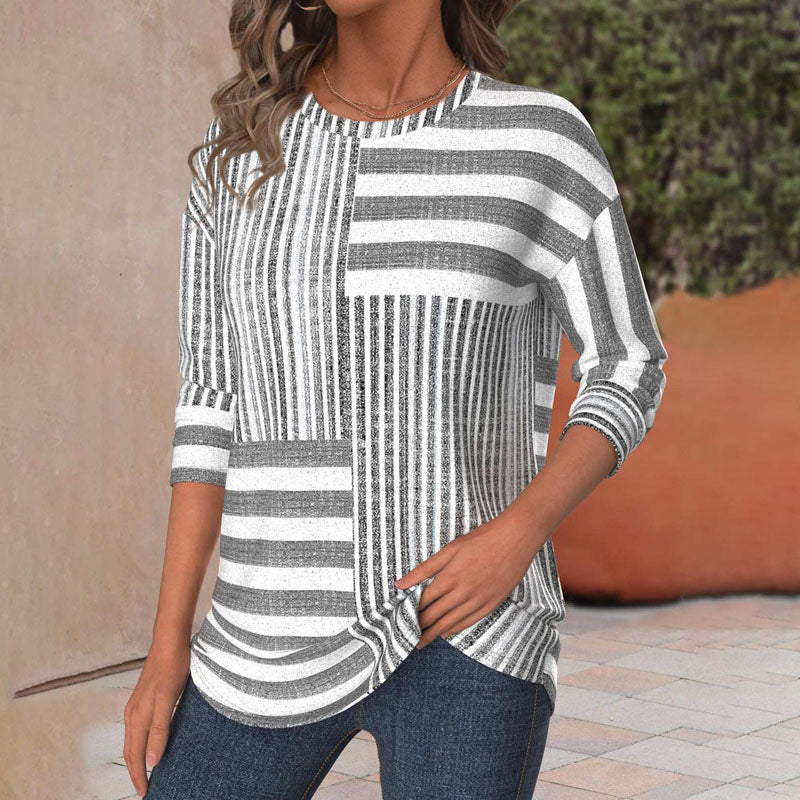 Jacqueline | Striped blouse made of breathable fabric