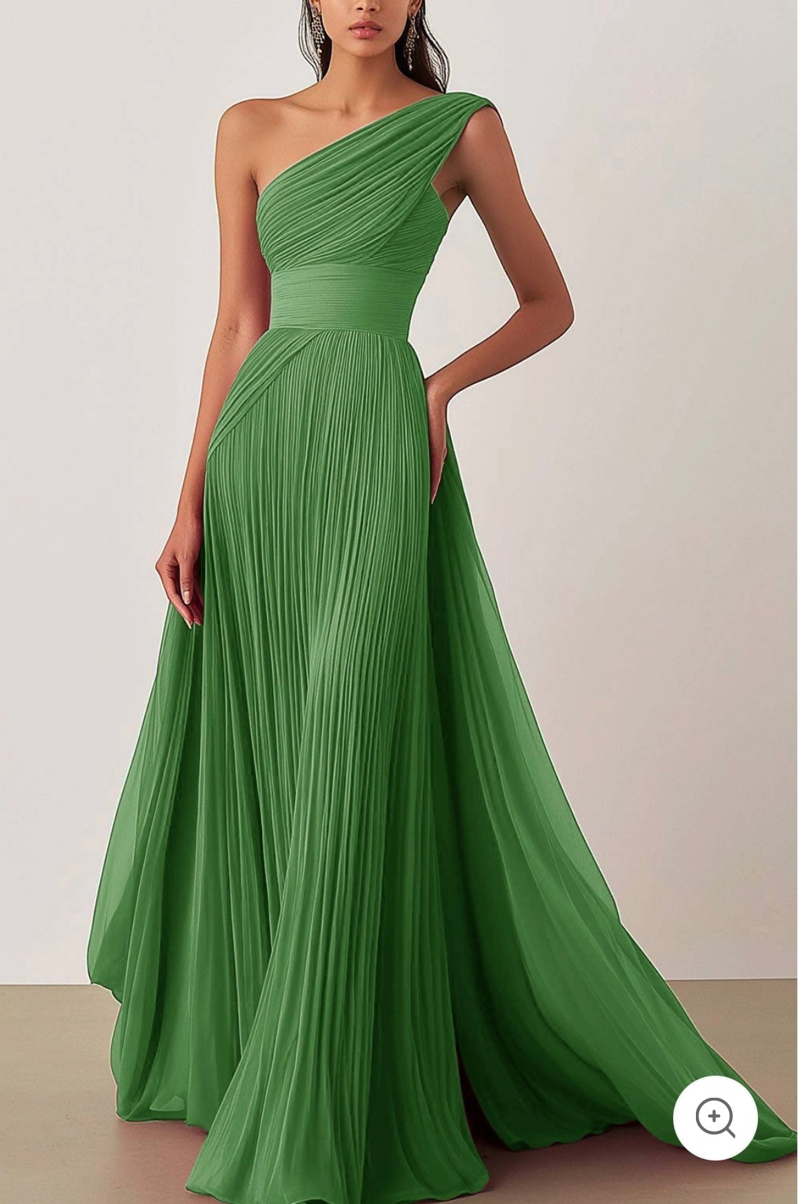Ariella | One-Shoulder Pleated Evening Dress
