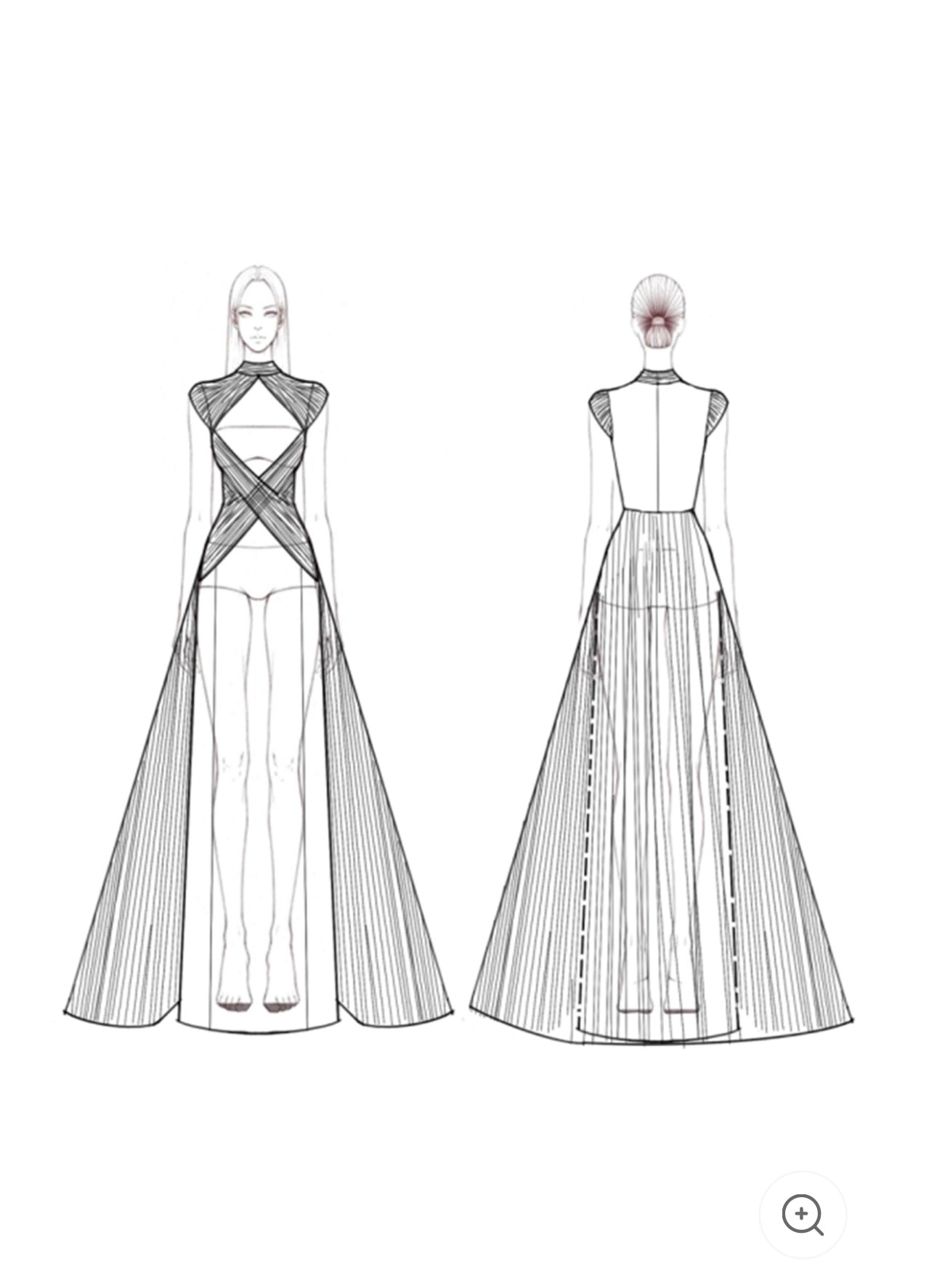 Eloré | Sculptural Evening Dress in Lavender
