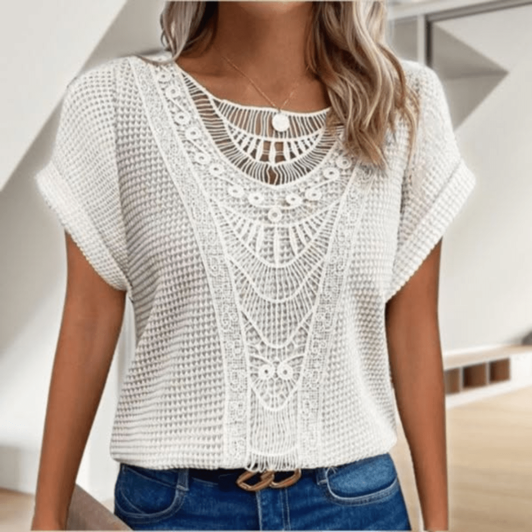 Estelle - Elegant blouse in Ibiza style