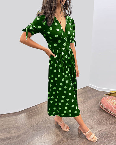 Monique | Elegant Polka Dot Dress