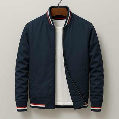 Brent | Stylish Striped Bomber Jacket