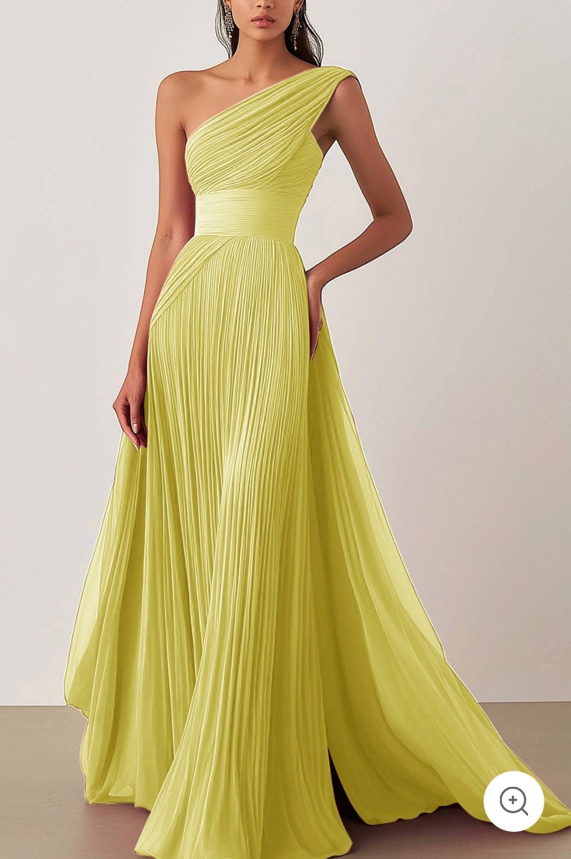 Ariella | One-Shoulder Pleated Evening Dress