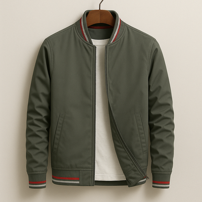 Brent | Stylish Striped Bomber Jacket