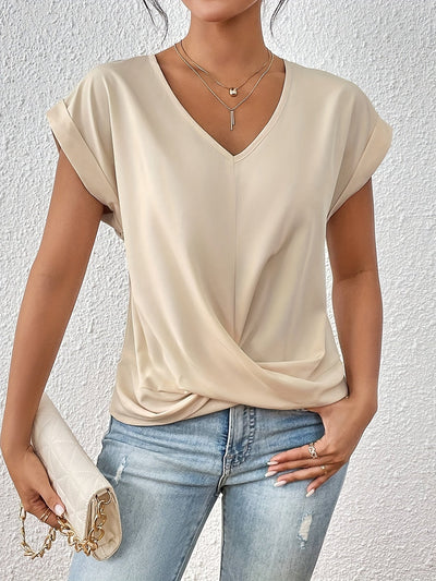 Maya – Top with V-Neck and Twisted Front