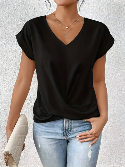 Maya – Top with V-Neck and Twisted Front