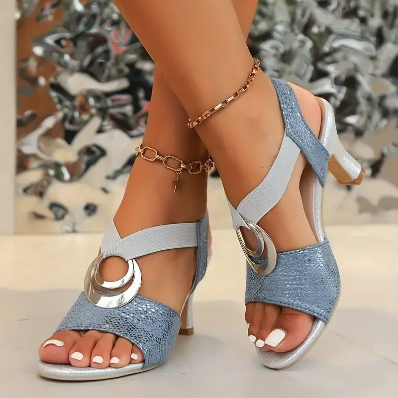 Jasmina – Elegant Strappy Pumps with Decorative Buckle