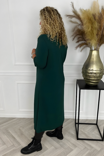 Olivia | Maxi Shirt Dress in Wrinkle-Free Silk