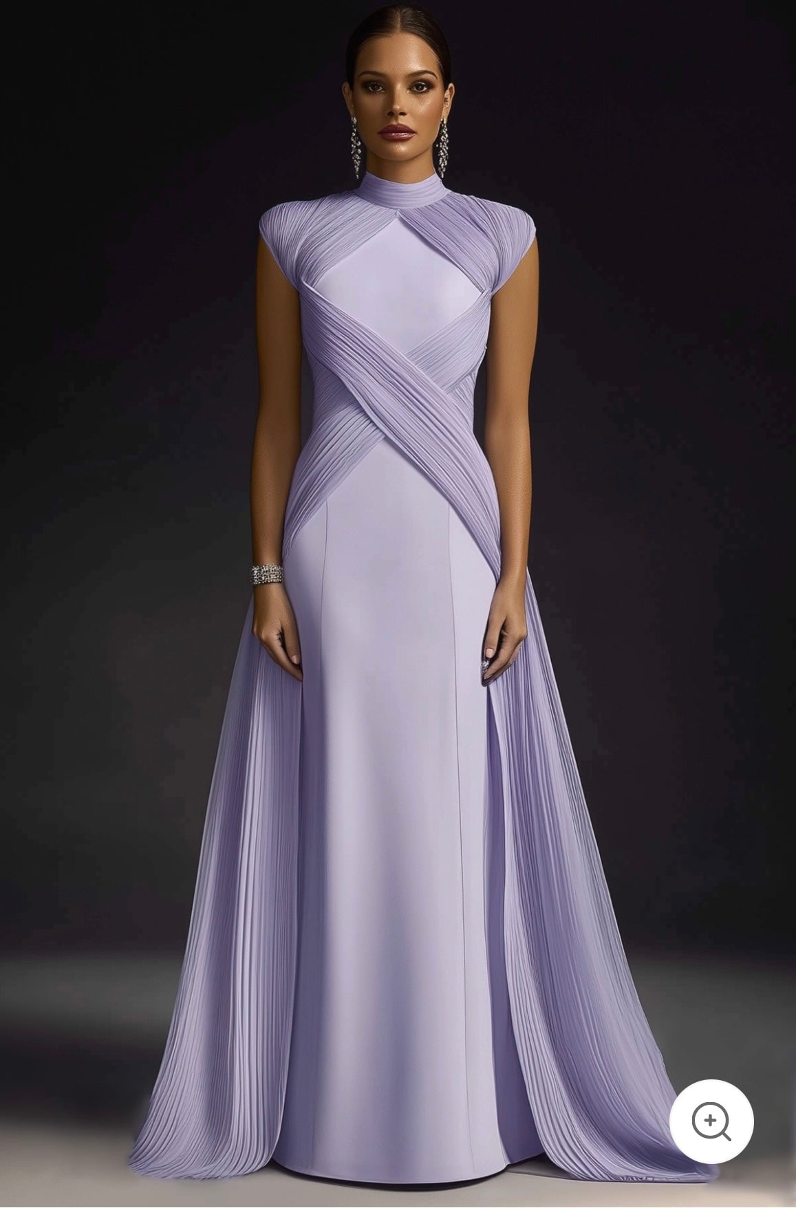 Eloré | Sculptural Evening Dress in Lavender