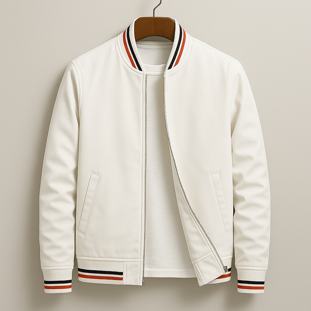Brent | Stylish Striped Bomber Jacket
