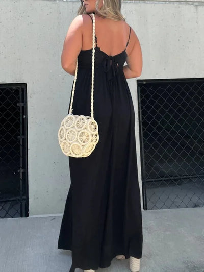 Comfortable women's jumpsuit with a V-neck and wide legs