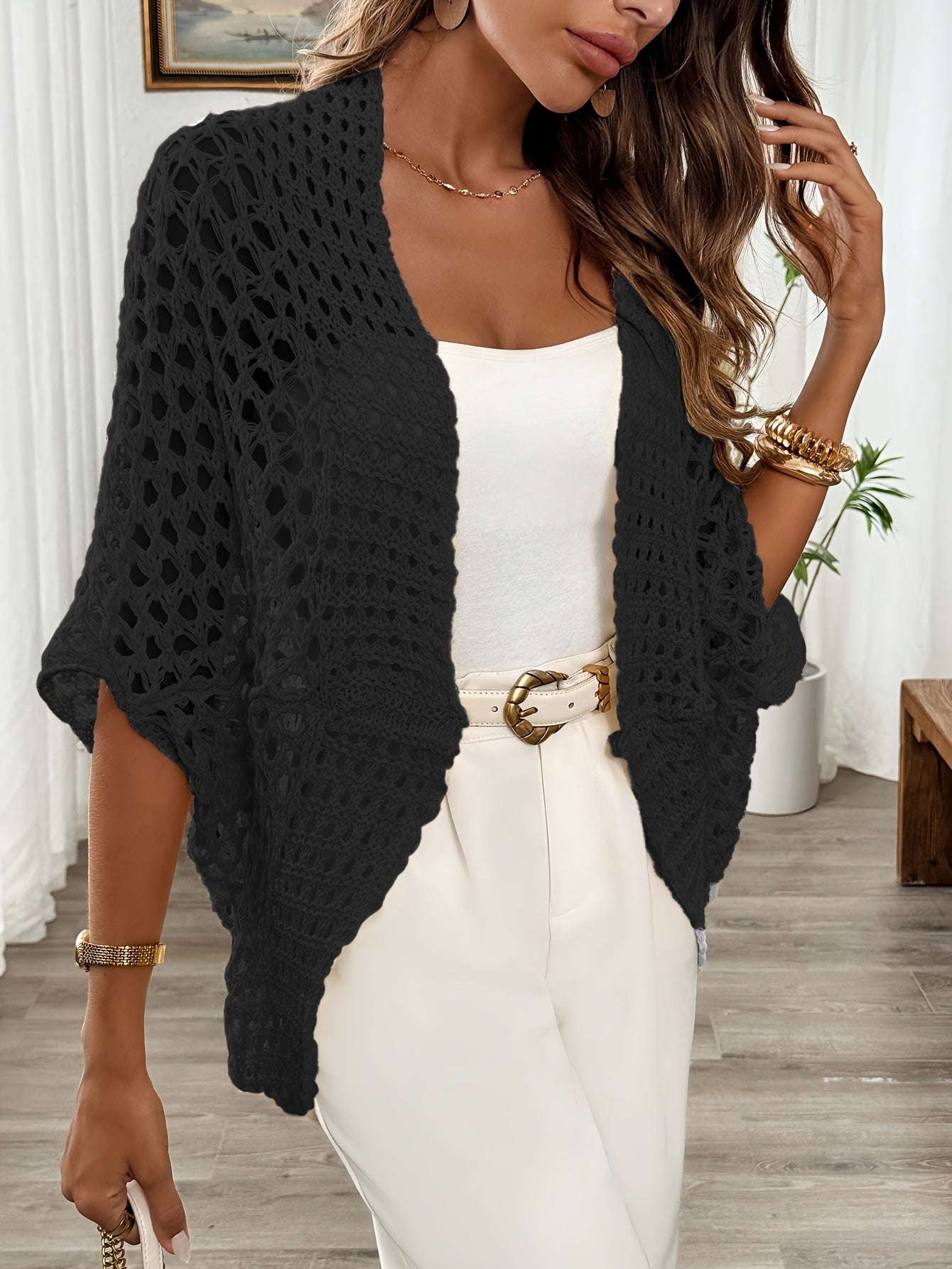 FLORIANA – OPEN KNITTED CARDIGAN
