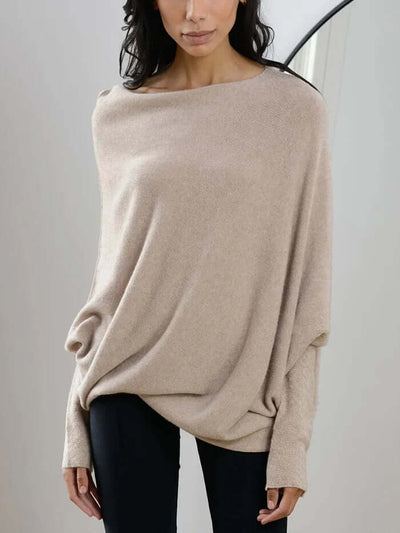 Pull drapé asymétrique