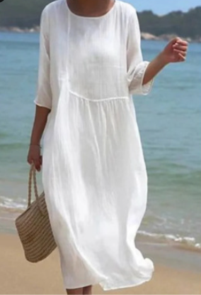 Feliane | Linen Front Panel Dress