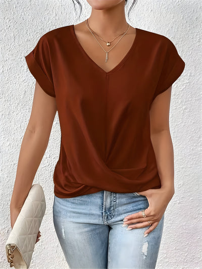 Maya – Top with V-Neck and Twisted Front