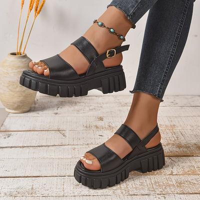 Women's Fashionable Comfortable Thick-Soled Leather Sandals