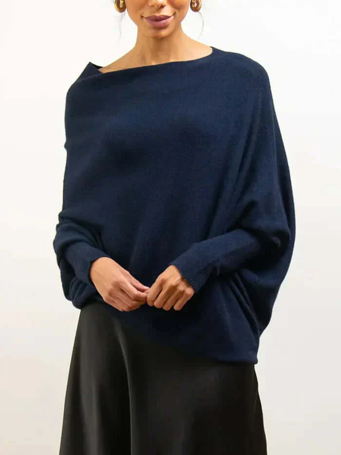 Pull drapé asymétrique