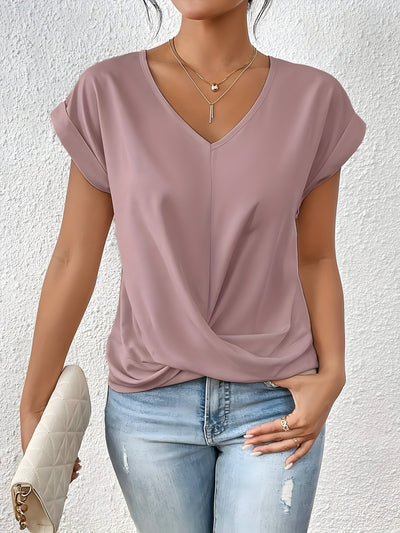 Maya – Top with V-Neck and Twisted Front