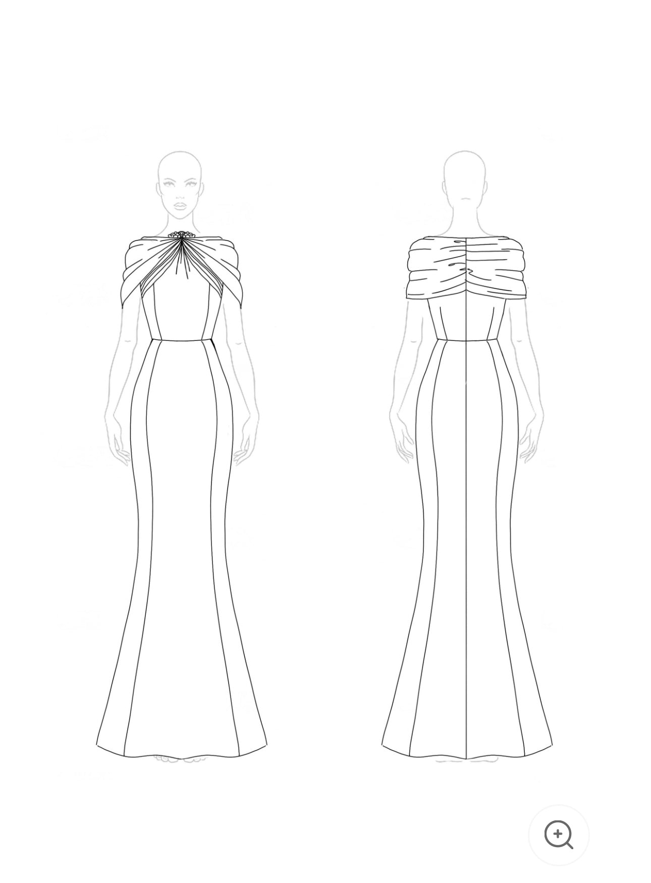 Cléa | Light Blue Dress with Chic Neckline and Bow Detail
