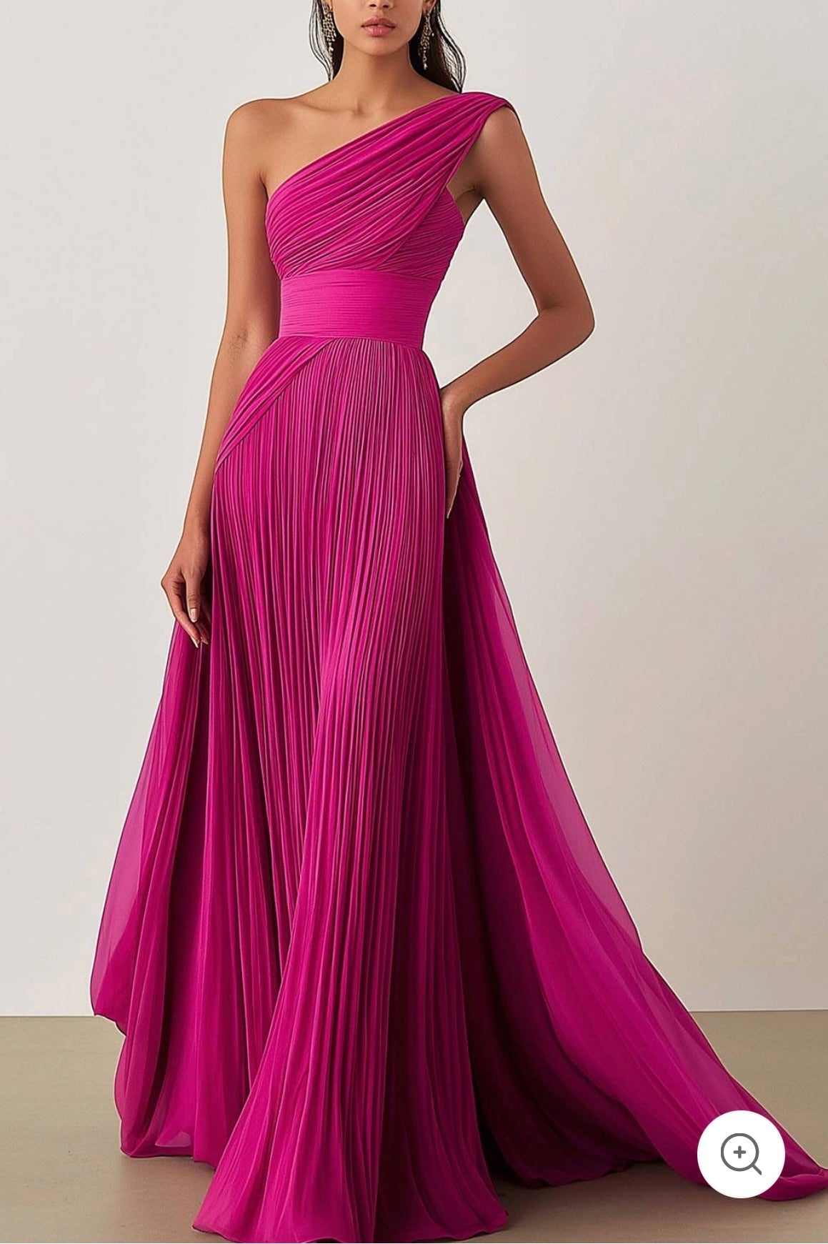 Ariella | One-Shoulder Pleated Evening Dress