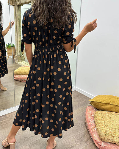 Monique | Elegant Polka Dot Dress