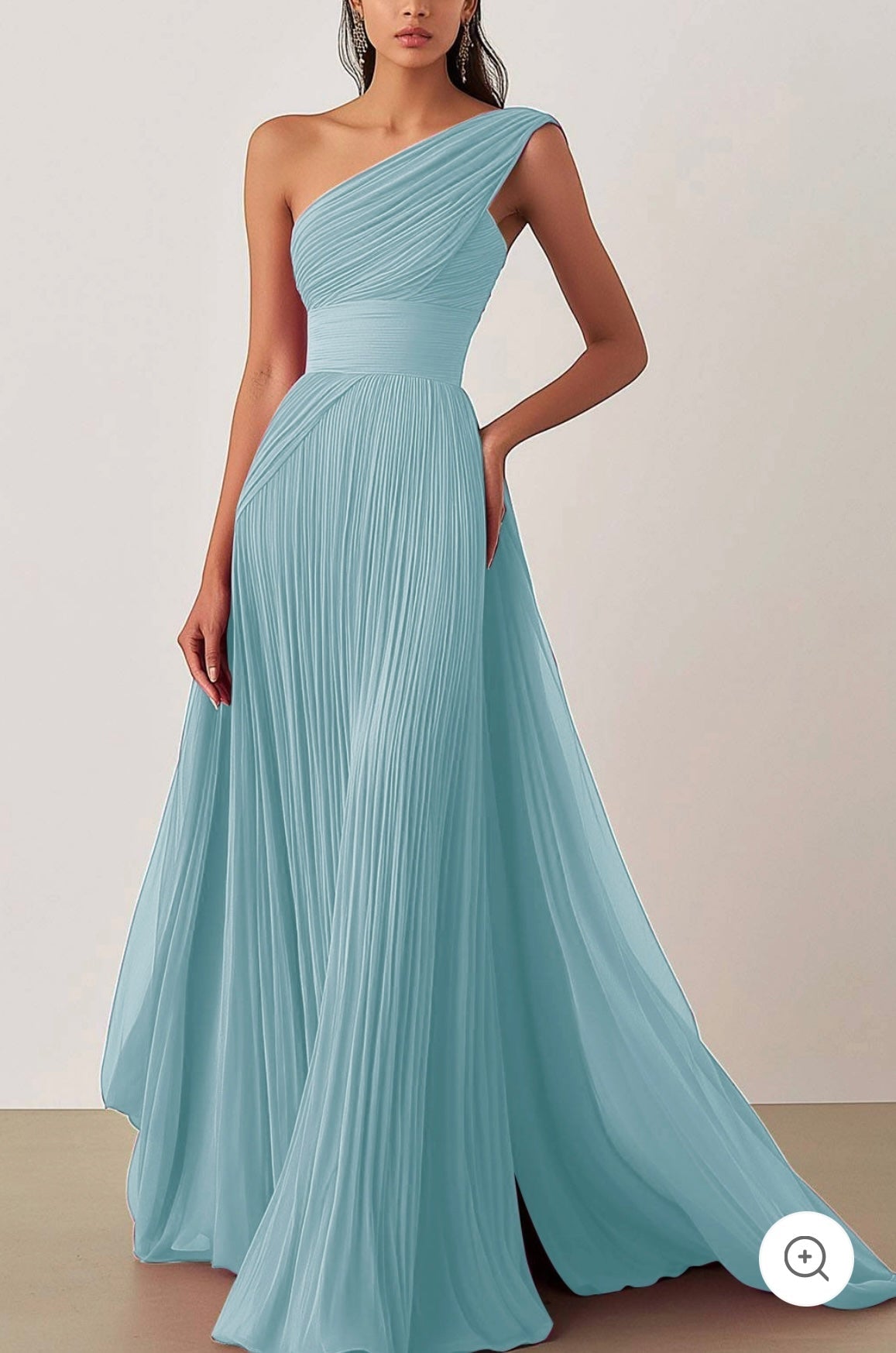 Ariella | One-Shoulder Pleated Evening Dress