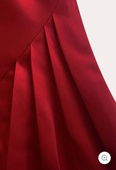 Valentina | Strapless Luxe Evening Dress in Red