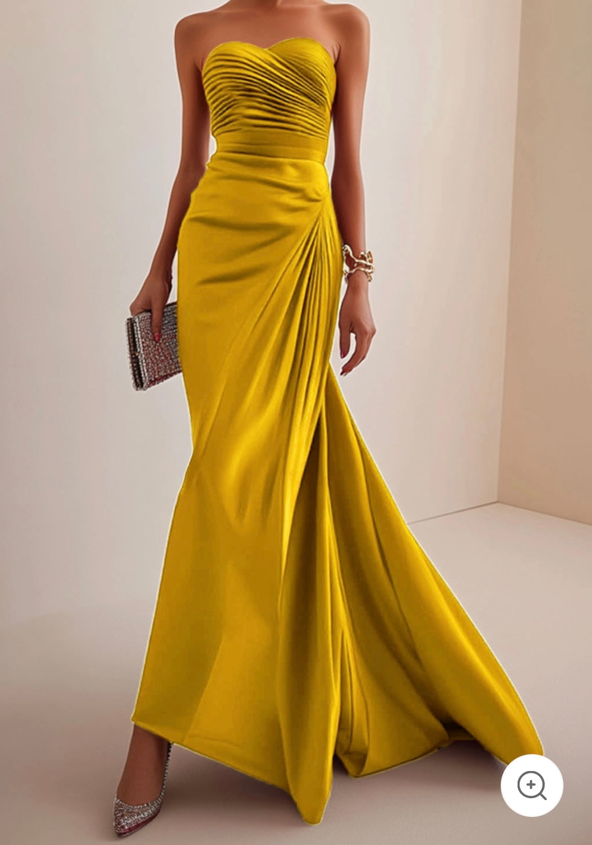 Valentina | Strapless Luxe Evening Dress in Red