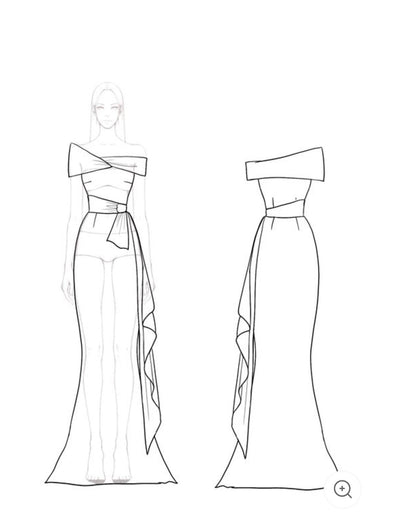 Seraphine | Off-Shoulder Luxe Evening Dress