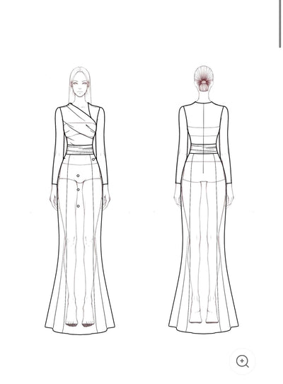 Valencia | Elegant Maxi Dress with Long Sleeves