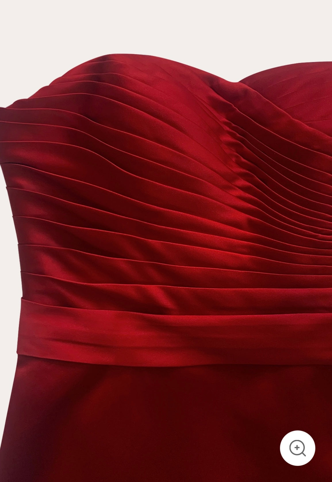 Valentina | Strapless Luxe Evening Dress in Red
