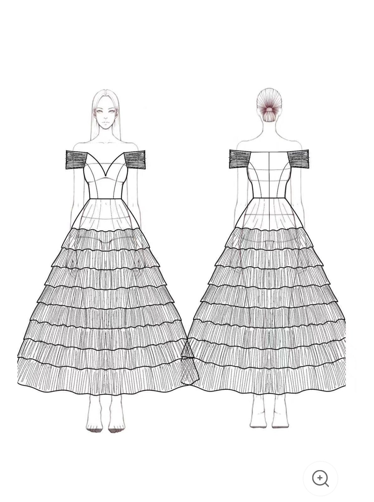 Noiré | Off-Shoulder Mesh Evening Dress