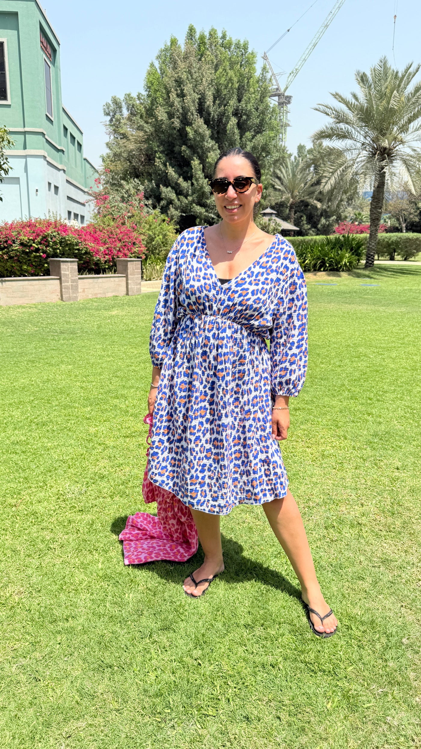 Tayla Leopard Print Cheesecloth Midi Dress