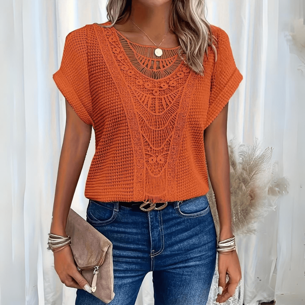 Estelle - Elegant blouse in Ibiza style