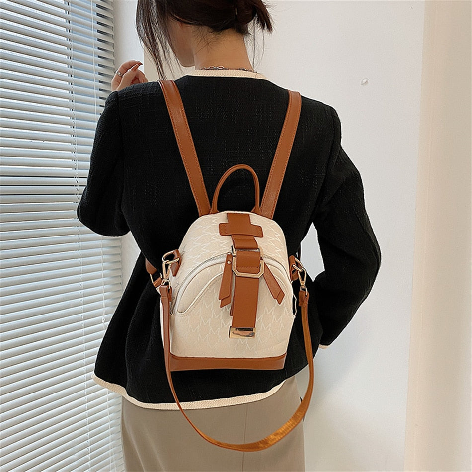 Phoebe - Mochila elegante con estampado geométrico