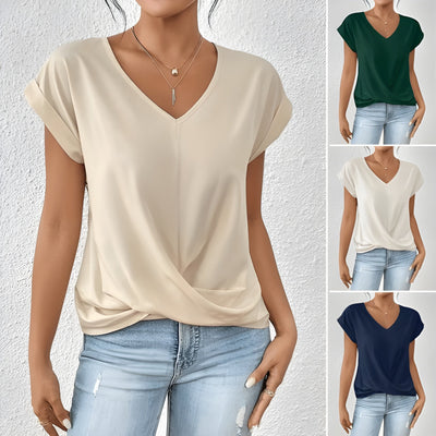 Maya – Top with V-Neck and Twisted Front