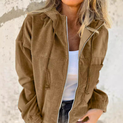 Karla  | Soft Jacket with Hood and Zipper