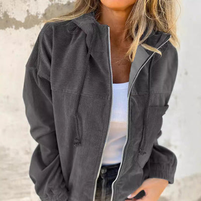 Karla  | Soft Jacket with Hood and Zipper