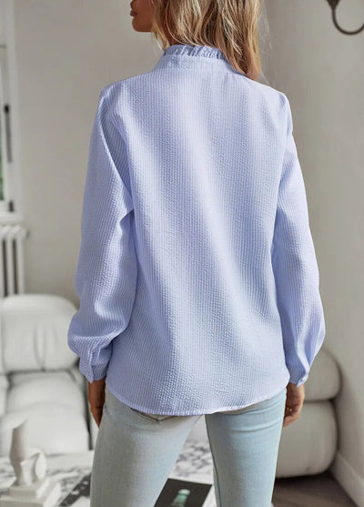 ARIA - RUFFLED LONG-SLEEVED SHIRT